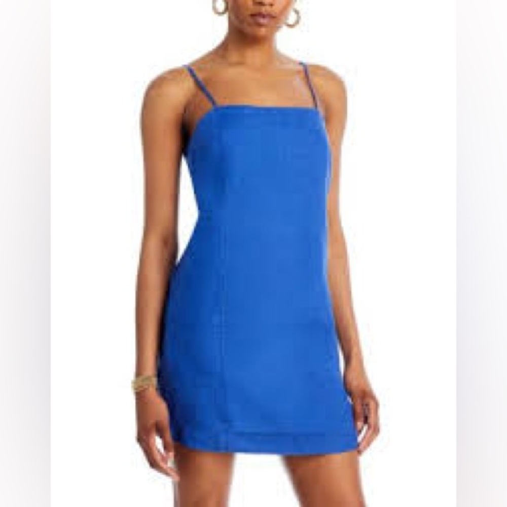 NWOT Madewell - Goldie Mini Dress in Bluestone 100% Linen Women’s Size 00 - Picture 2 of 10